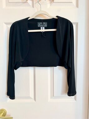 Black Alex evenings crop jacket